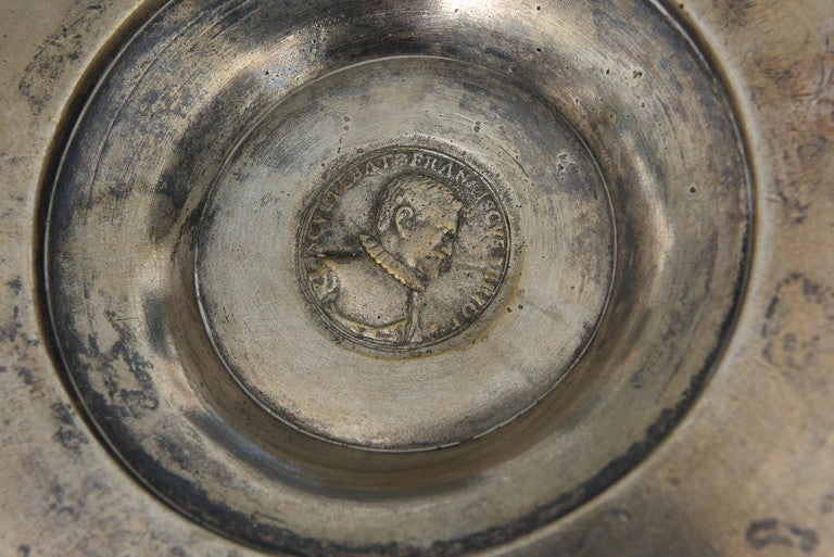 Mid-19th Century Silver Plated Pewter Venus Rosewater Dish, circa 1860