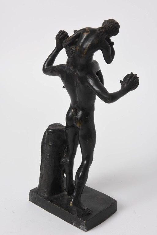 Cast Pan and the Infant Bacchus, 19th Century, After the Antique