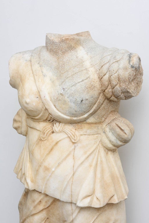 Classical Roman Large Marble Torso of Diana after the Roman Antique