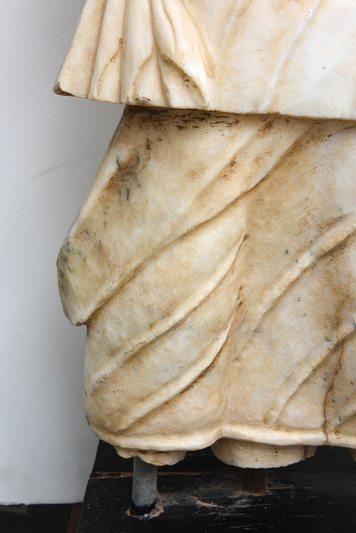 Carved Large Marble Torso of Diana after the Roman Antique