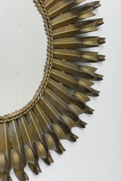Spanish Gilt Iron Sunburst Mirror, circa 1960s