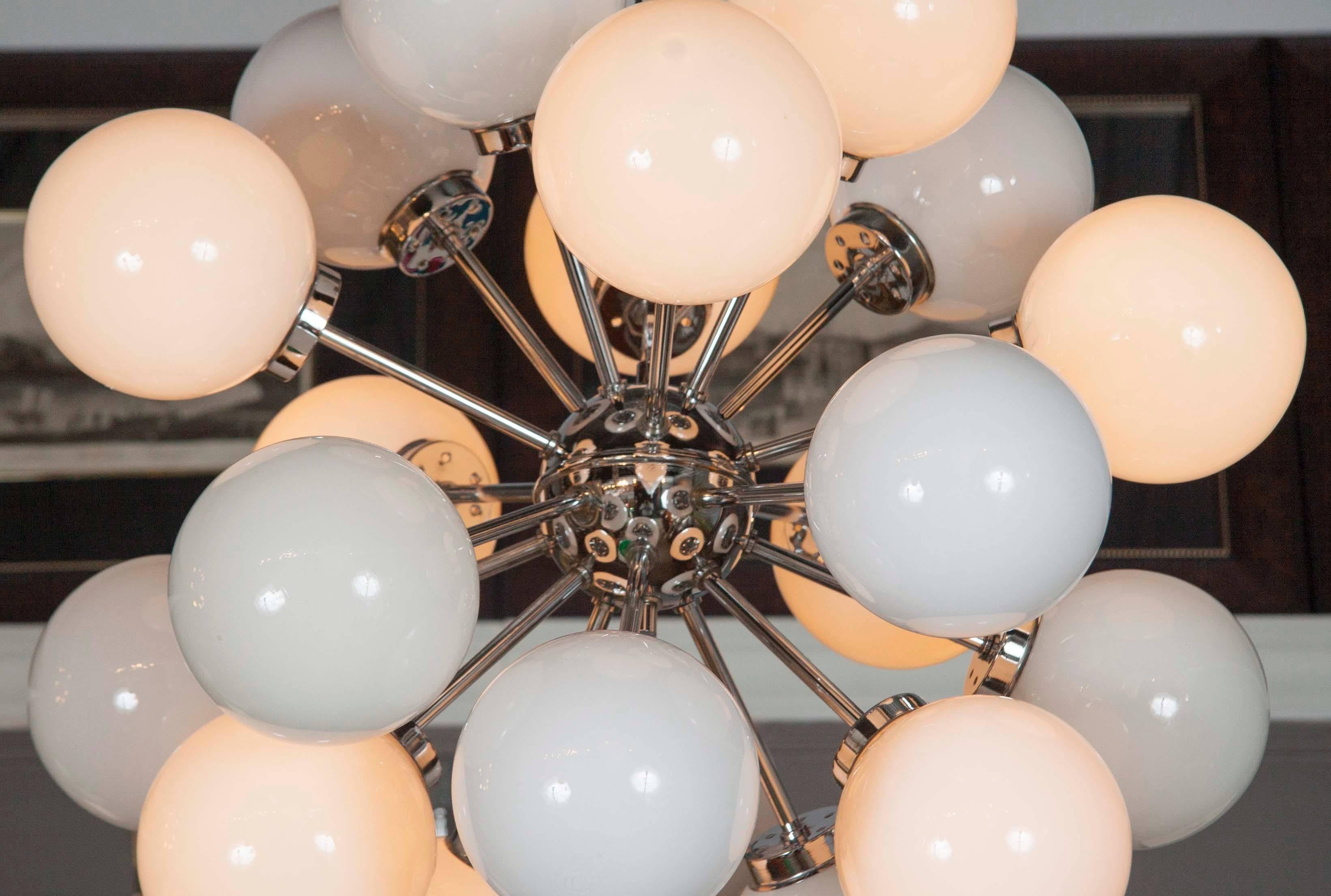 Pair of Italian Sputnik Chandeliers, circa 1970 1