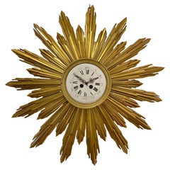 Horloge murale en bronze doré "Bronze Dorée" Cartel, Circa 1915