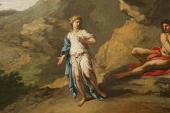 Andrea Locatelli, Italian/Roman Landscape Painting with Figures, 18th Century