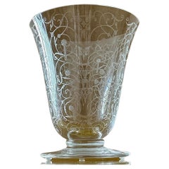 Vaso in vetro acidato francese Art Deco Baccarat "Michelangelo", ca. 1930