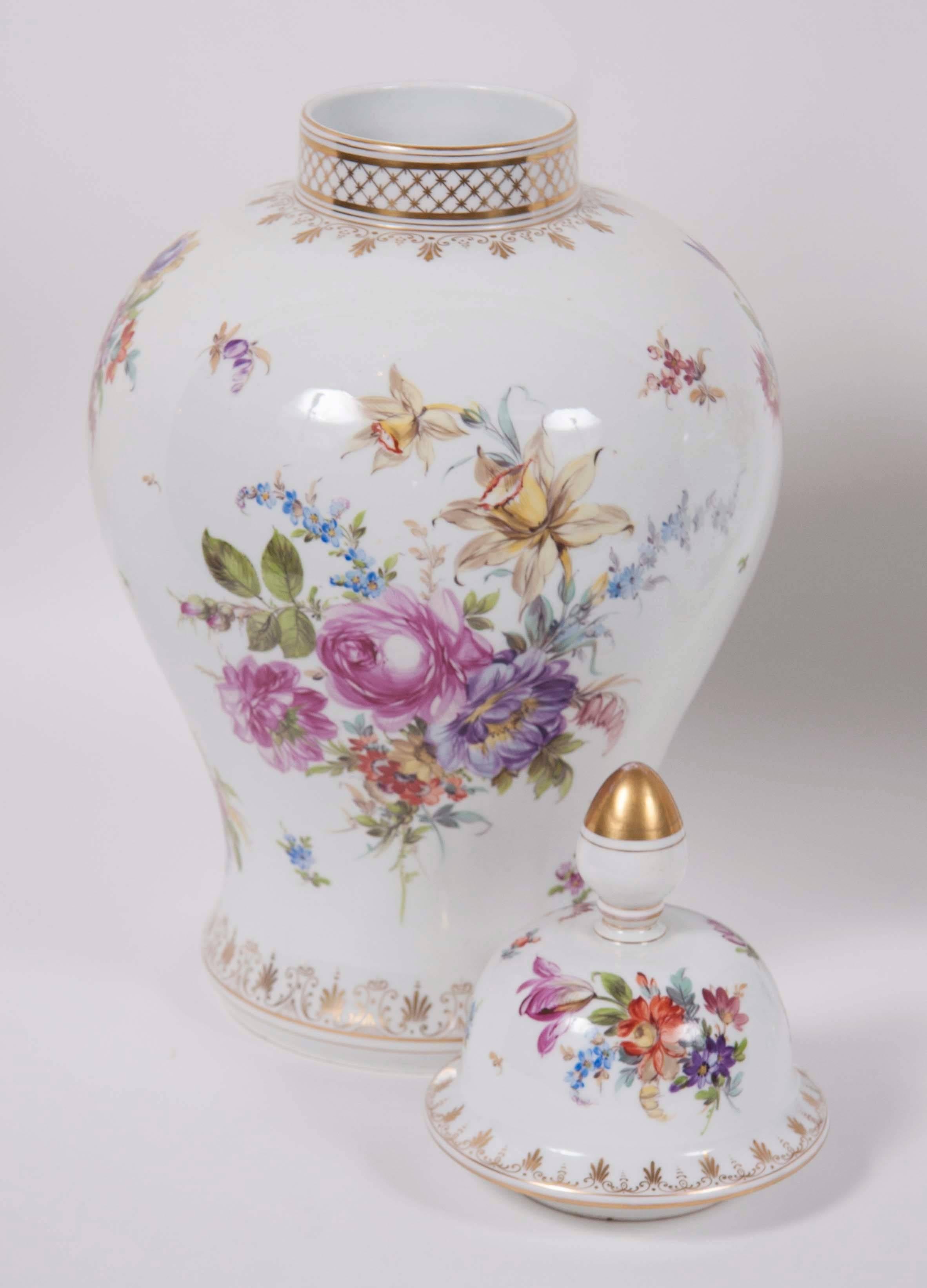 Rococo Pair of 19th Century German Covered Jars