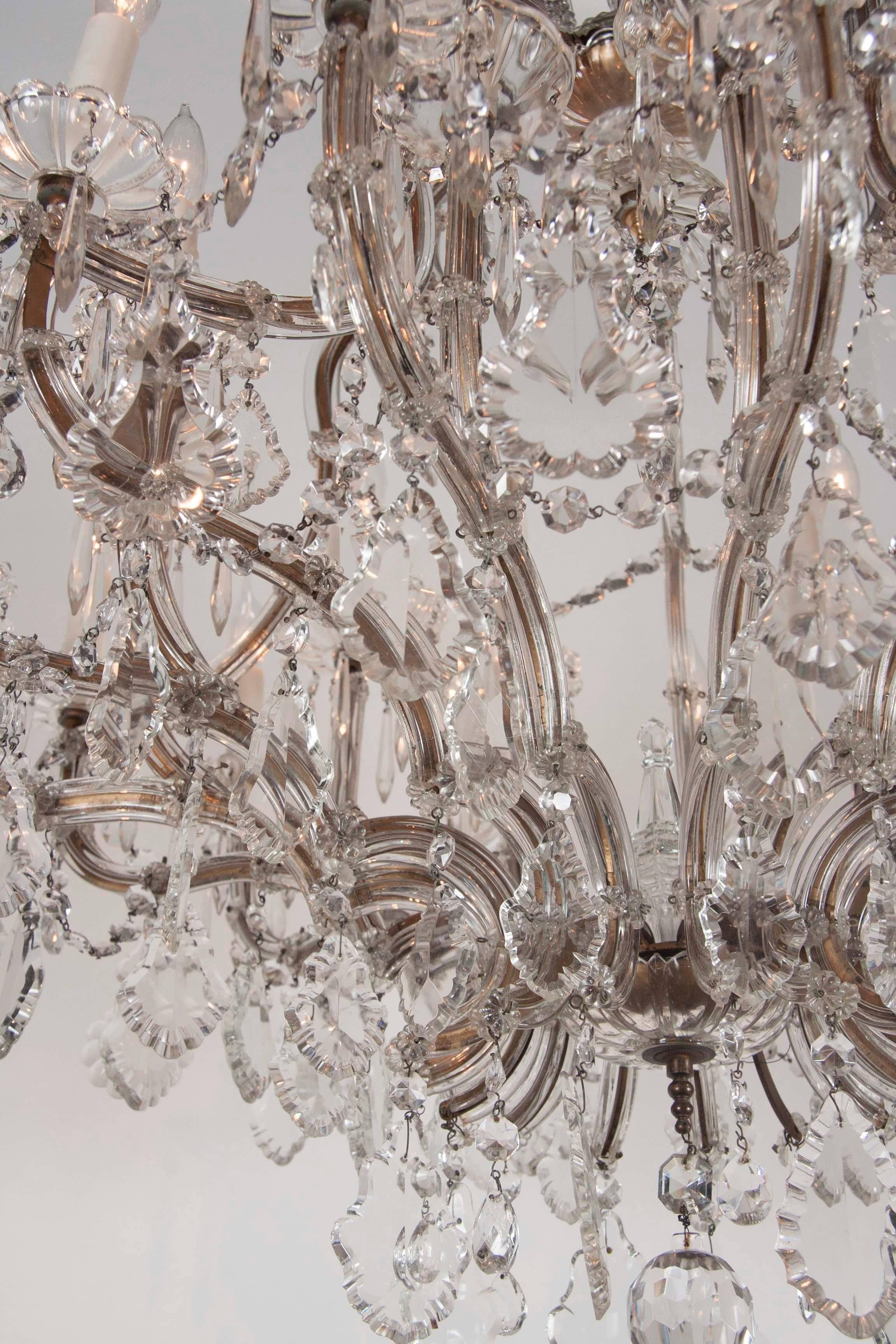 Rococo Revival French Crystal Chandelier, Early 20th Century