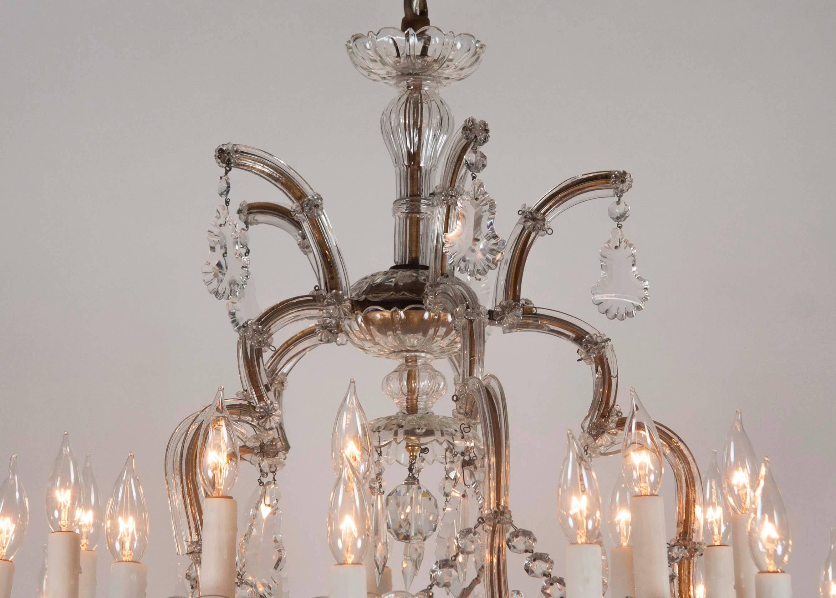 French Crystal Chandelier, Early 20th Century 2