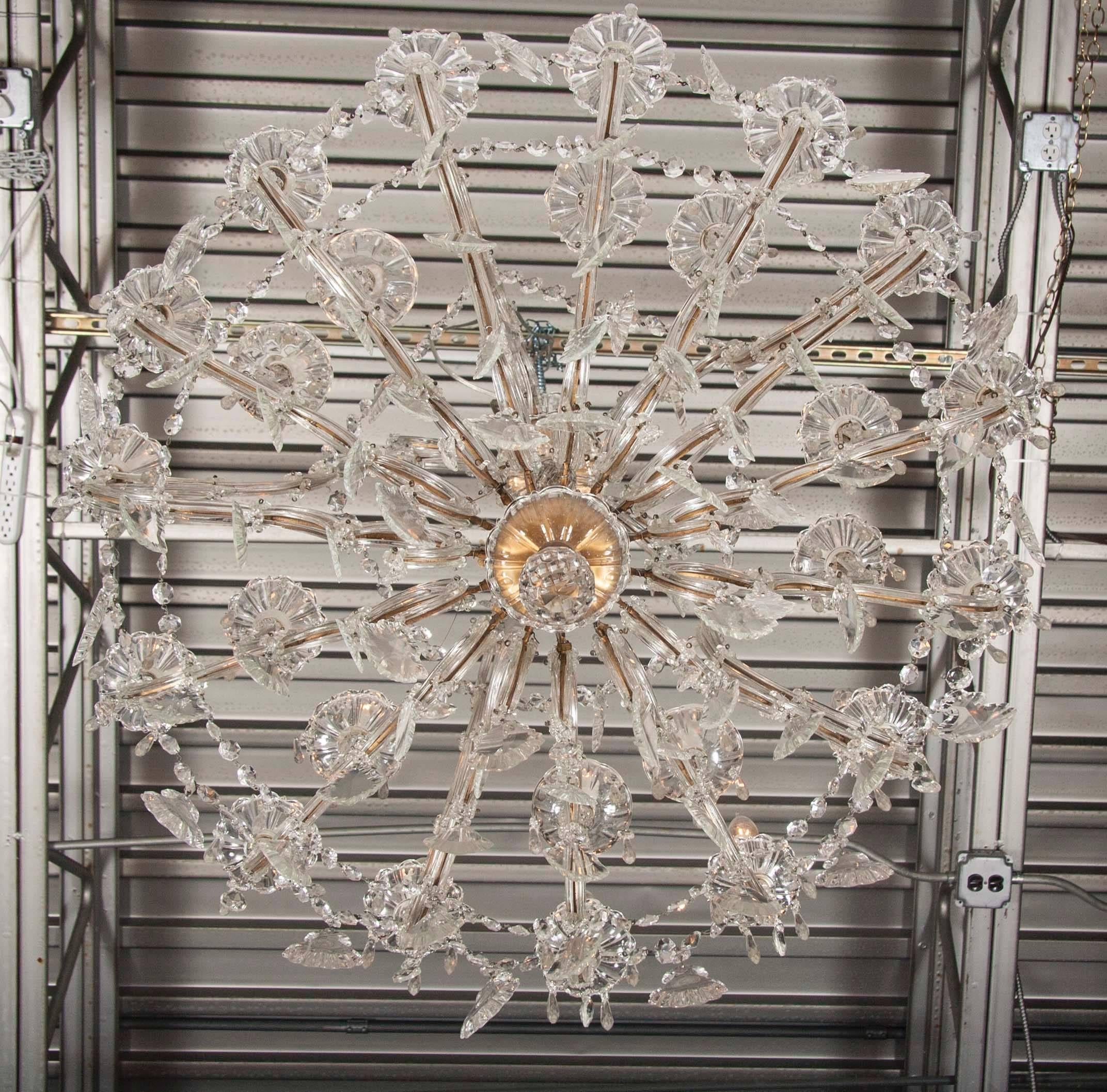 French Crystal Chandelier, Early 20th Century 7