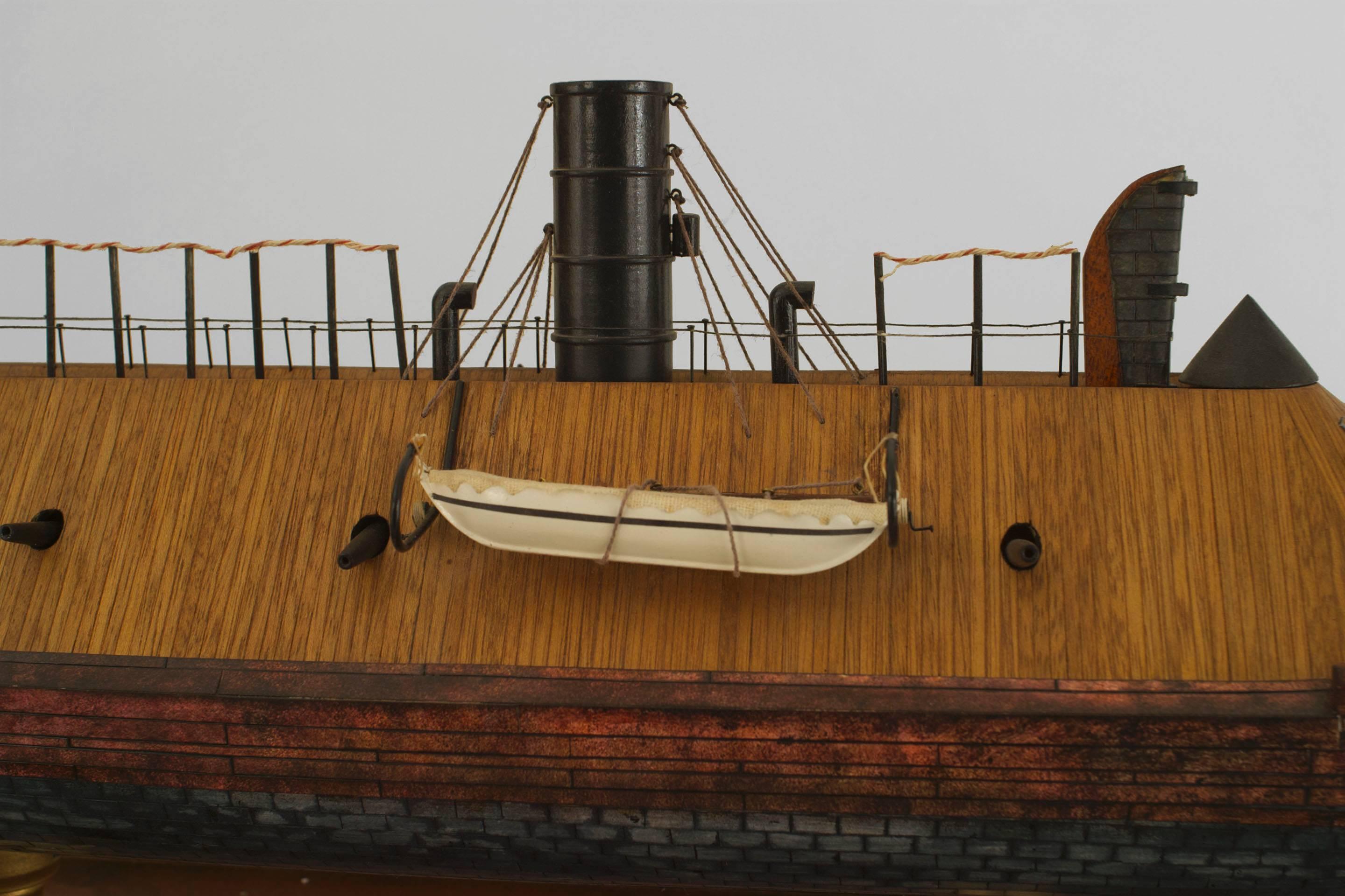 Mid-19th Century 19th Century American Model of the Civil War Era Ship CSS Virginia