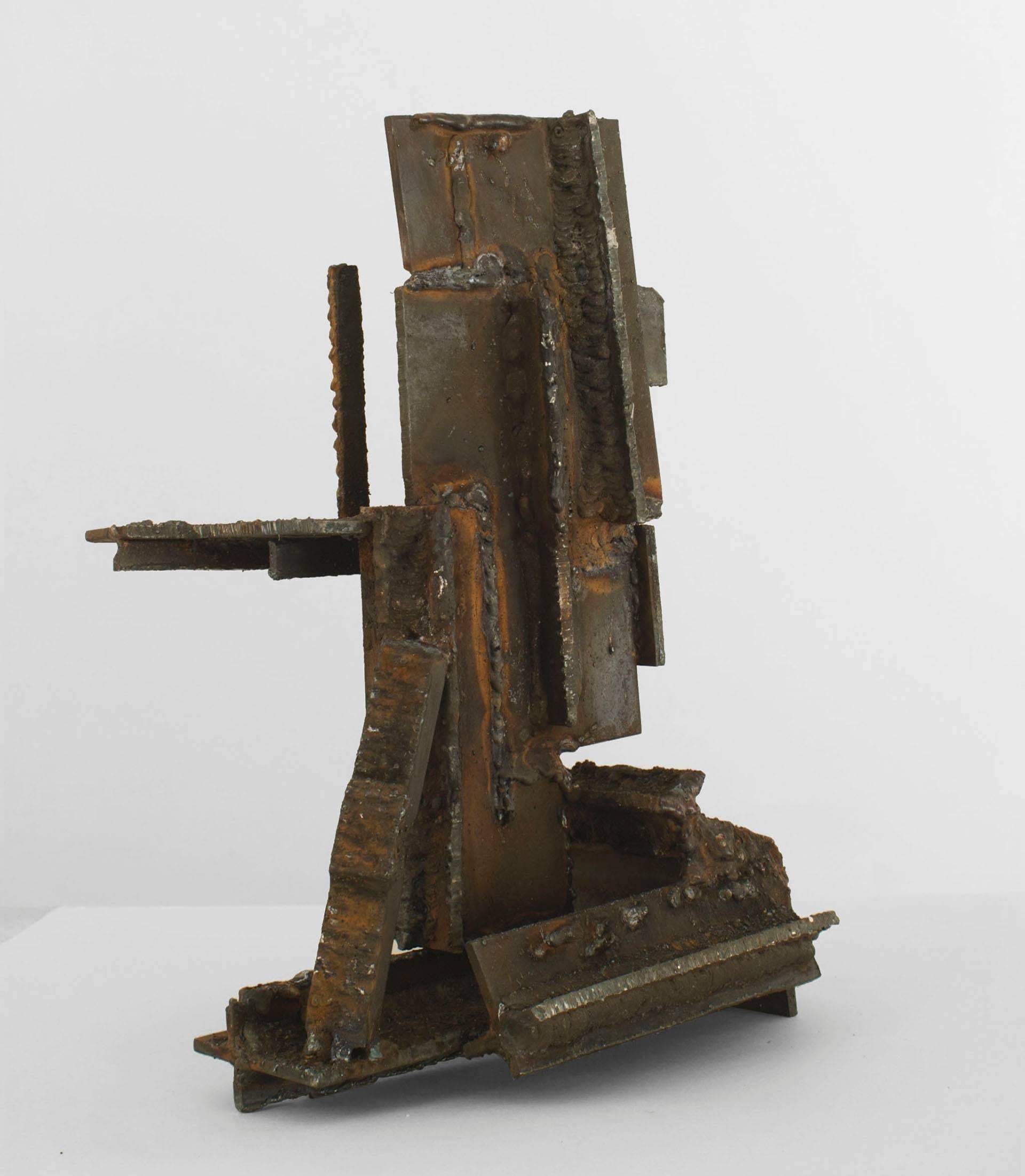 Mid-Century Modern Brutalist Steel Sculpture In Excellent Condition For Sale In New York, NY