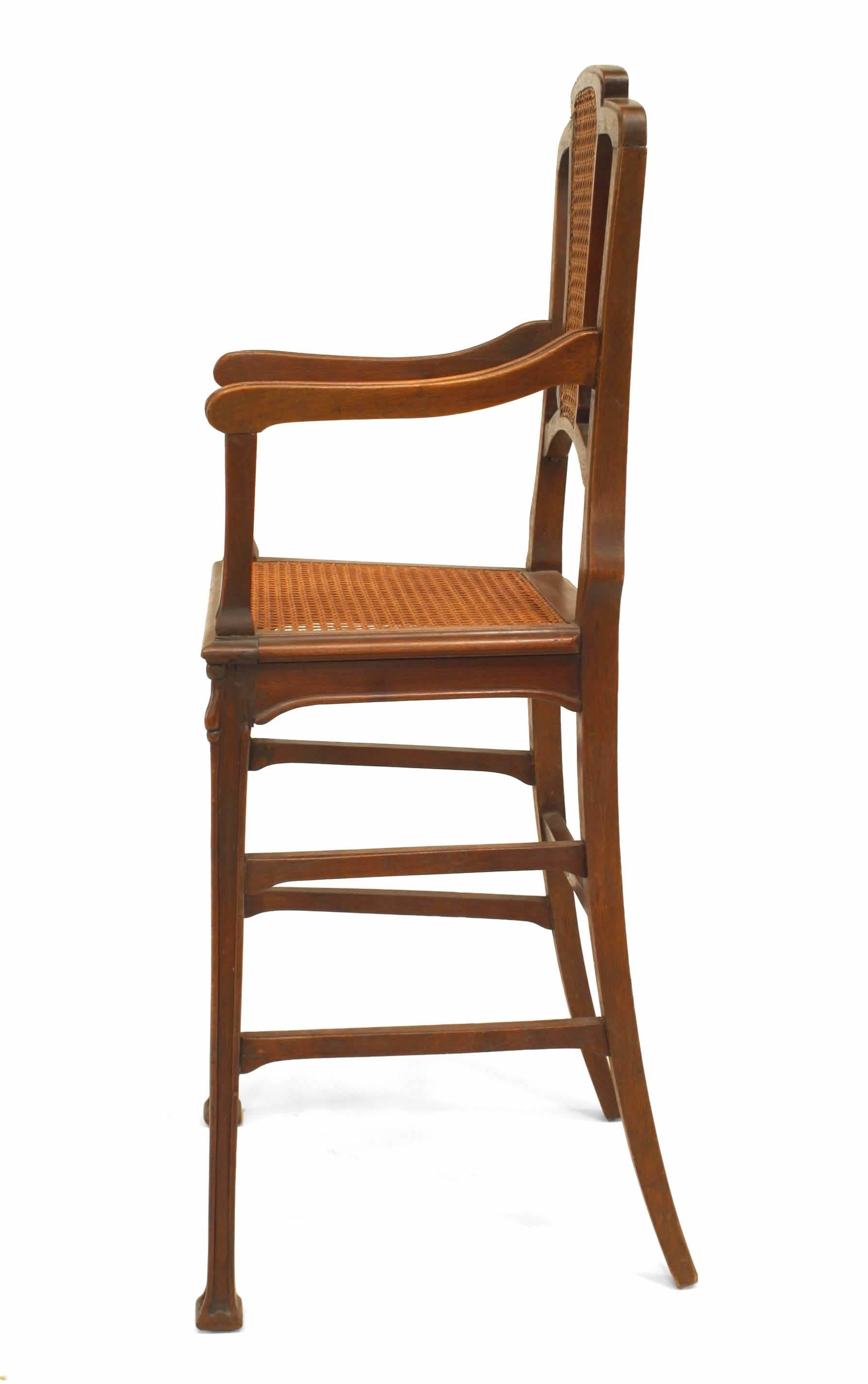 French Art Nouveau Walnut Child S High Chair For At 1stdibs