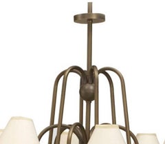 Araña francesa de doce brazos "estilo Royere" de posguerra