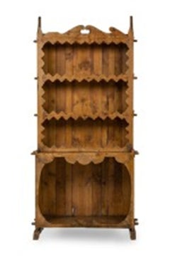 Englischer Hutch-Schrank aus Kiefer im Landhausstil