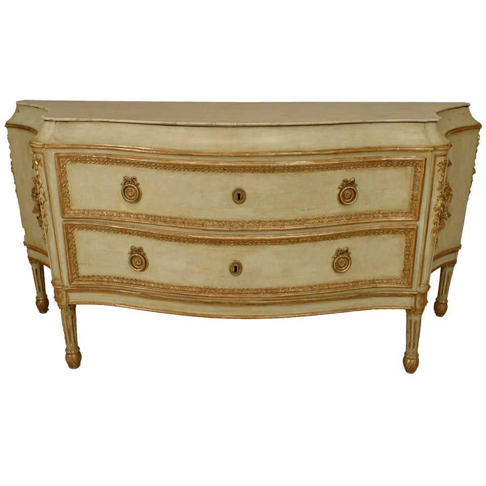 Italian Neo-Classic Ivory Commode For Sale
