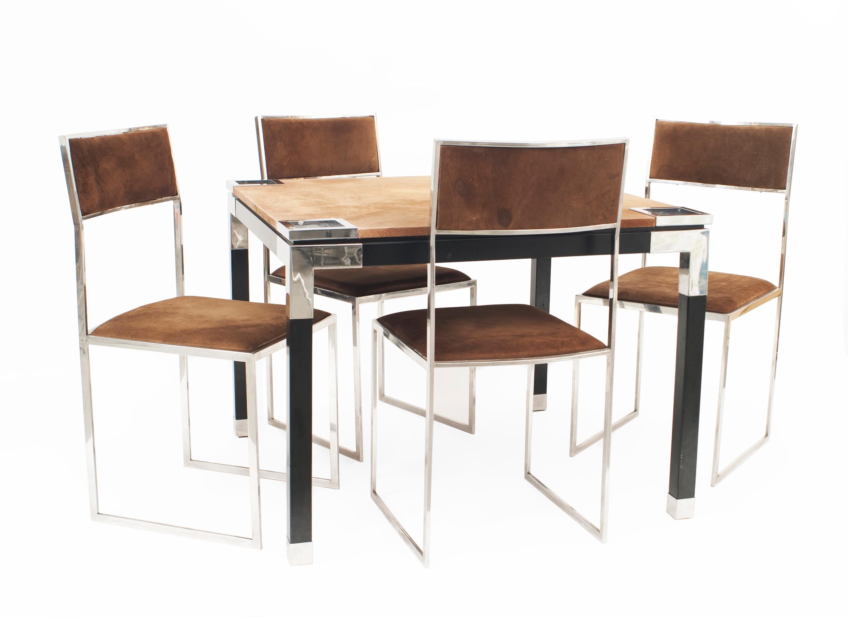 Post-Modern Set of Four Italian Post War Design 1970s Side Chairs For Sale