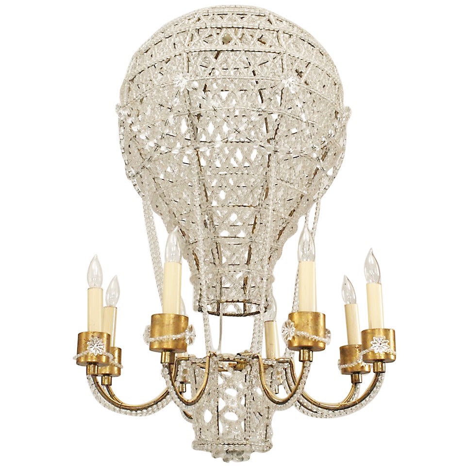 Bagues French Mid-Century Hot Air Balloon Chandelier For Sale