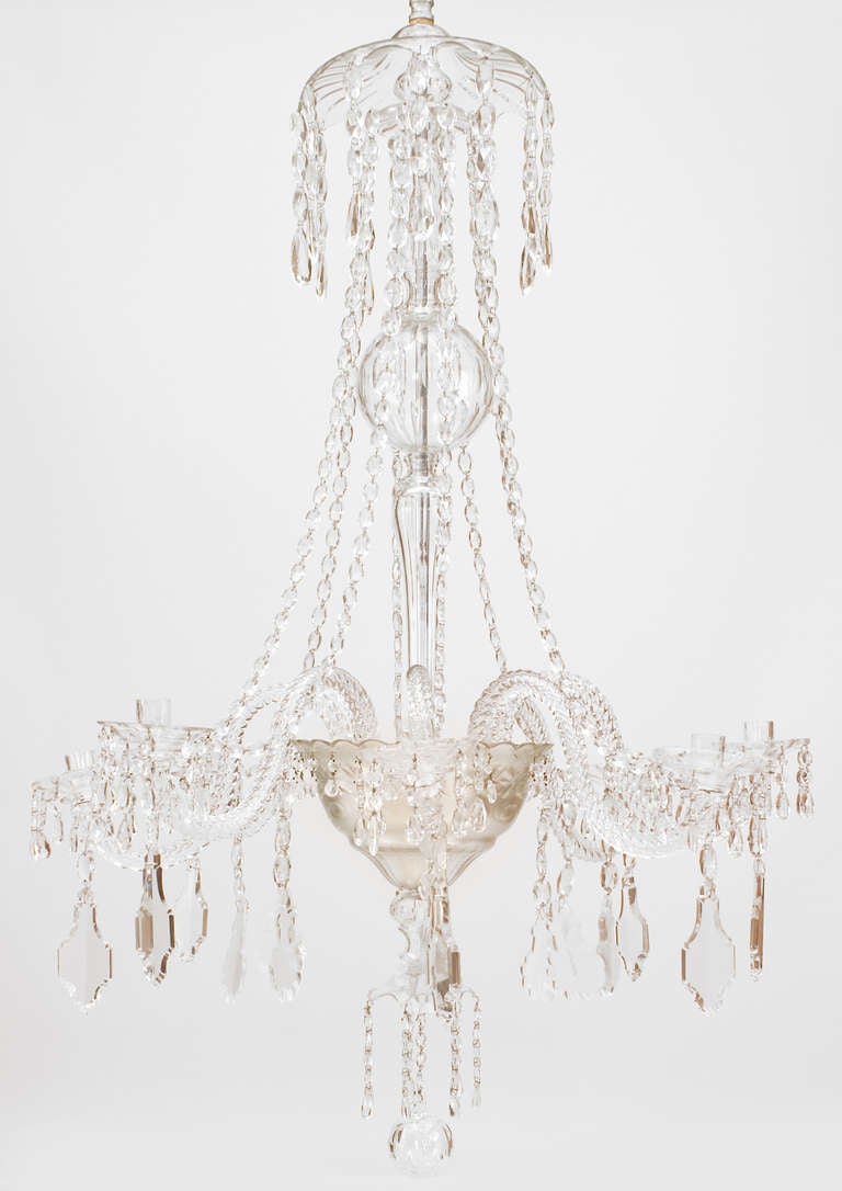 Continental Austrian Silver Gilt and Crystal Chandelier In Good Condition For Sale In New York, NY