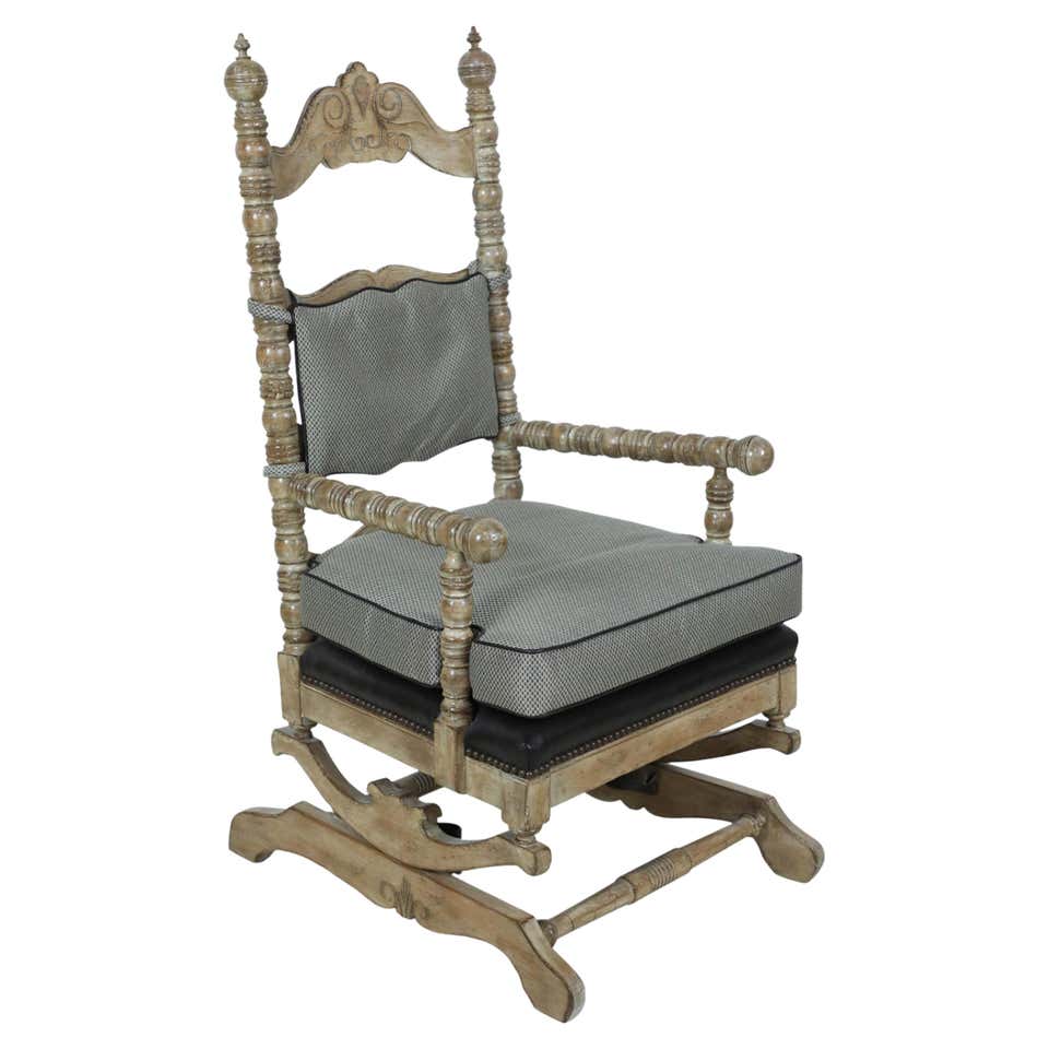 VICTORIAN WICKER PLATFORM ROCKER at 1stDibs