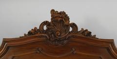 Turn of the Century French Louis XV Style Walnut Bed