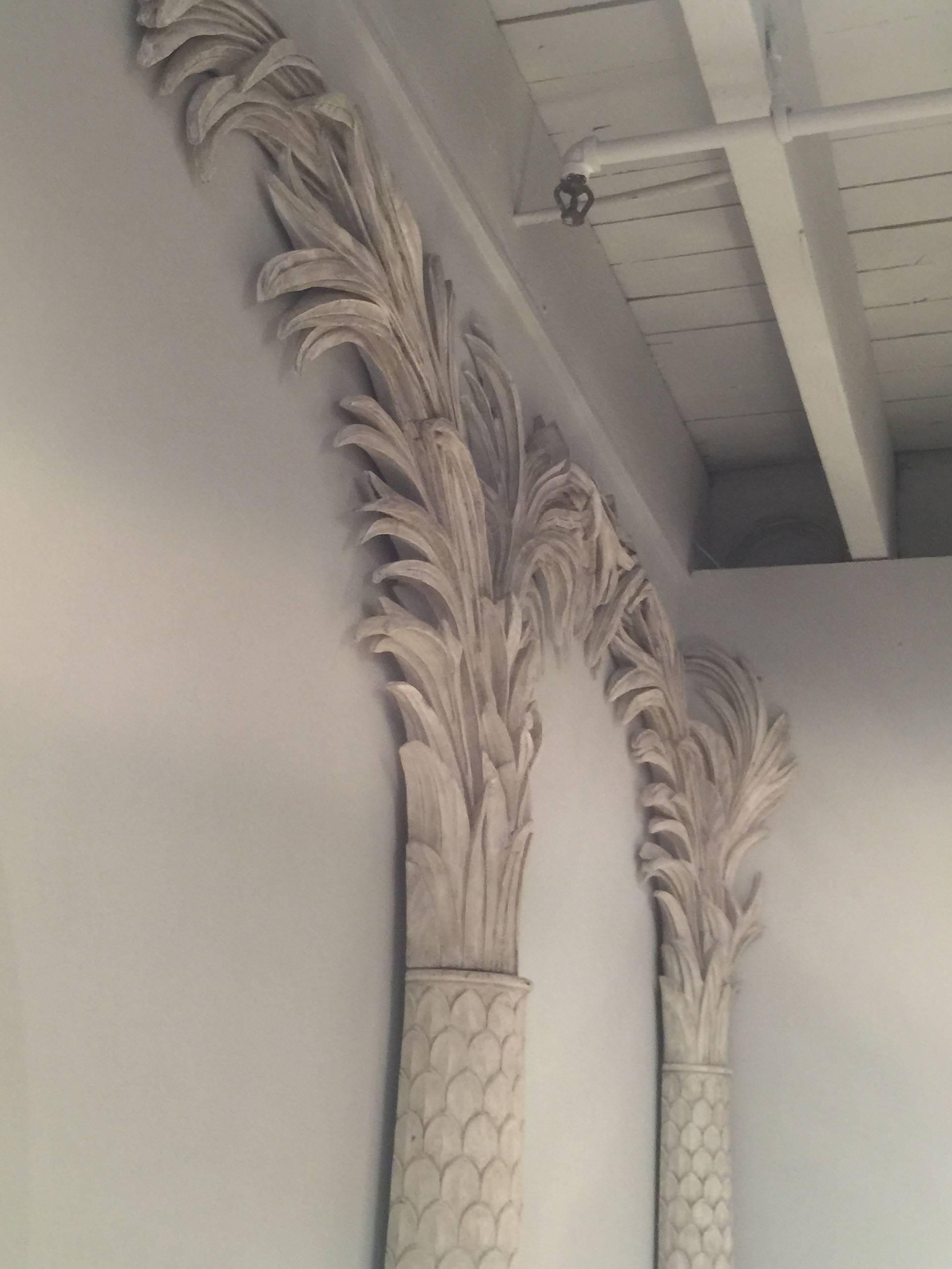 Eleven Palm Tree Pilasters, Featured on Cover of Jansen Book  In Excellent Condition In New York, NY