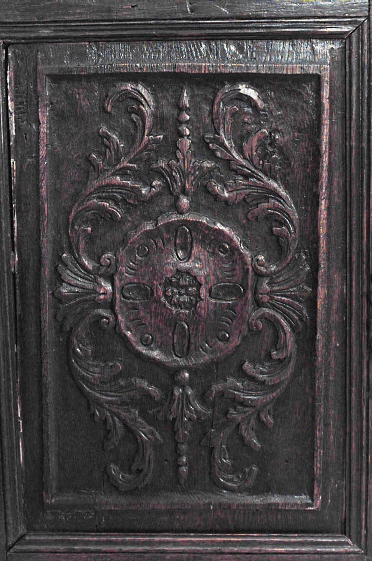 French Provincial (19th Century) walnut carved sideboard cabinet with 2 drawers and 2 doors.
