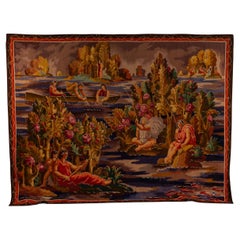 Antique French Art Deco Aubusson Jean Beaumont Tapestry