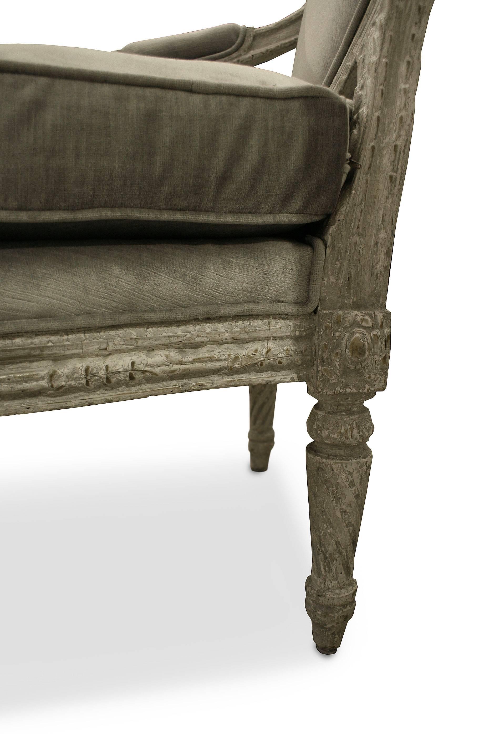 Coppia di poltrone aperte italiane piemontesi del 1785 circa in vendita 2