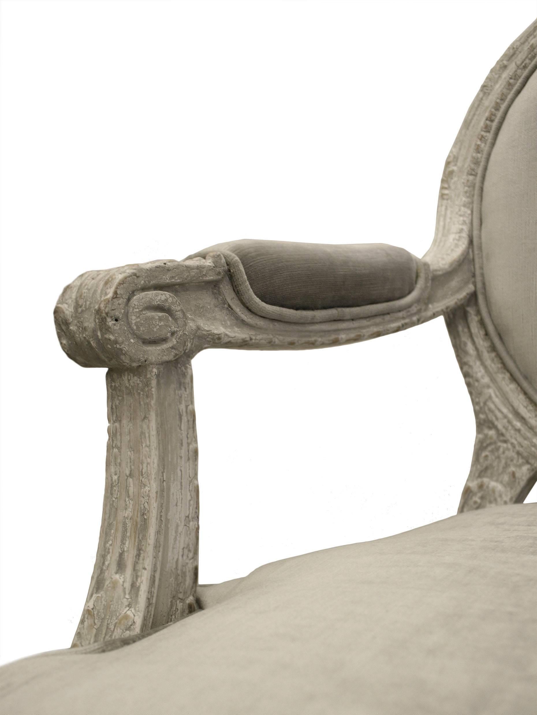 Legno Coppia di poltrone aperte italiane piemontesi del 1785 circa in vendita