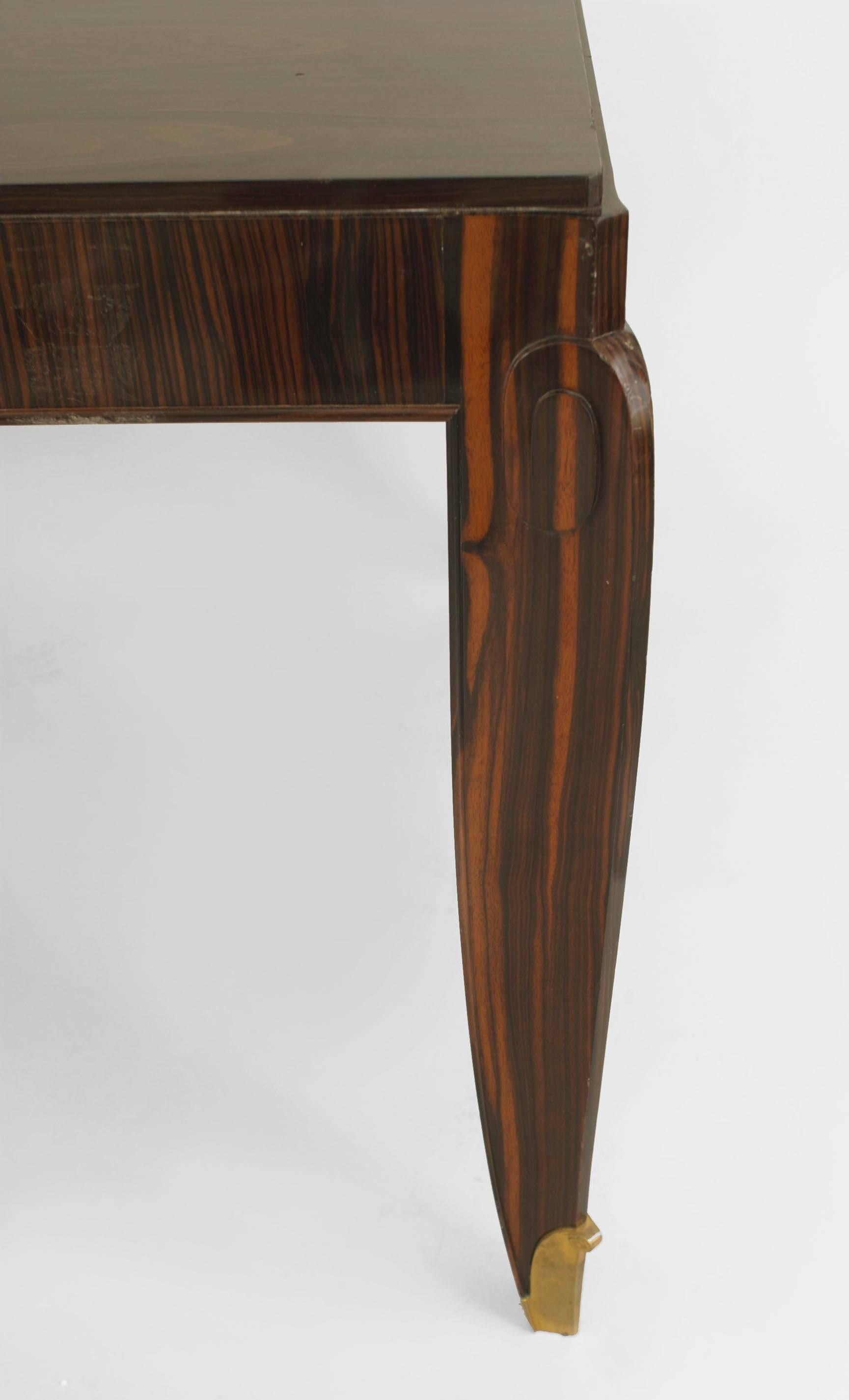 Milieu du XXe siècle Table de salle à manger Art Déco française en bois de palissandre en vente