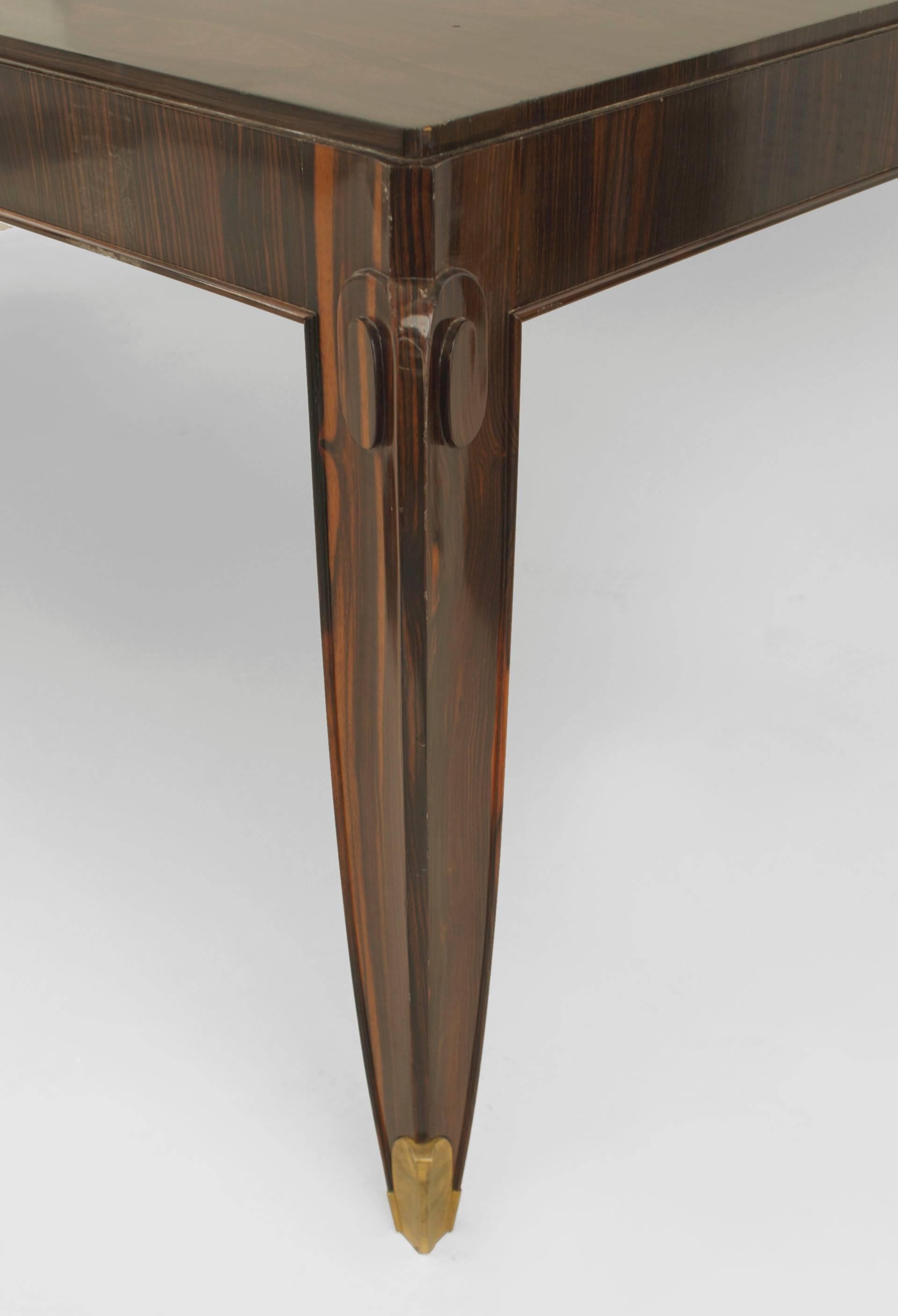 French Art Deco Palisander Wood Dining Table For Sale 3
