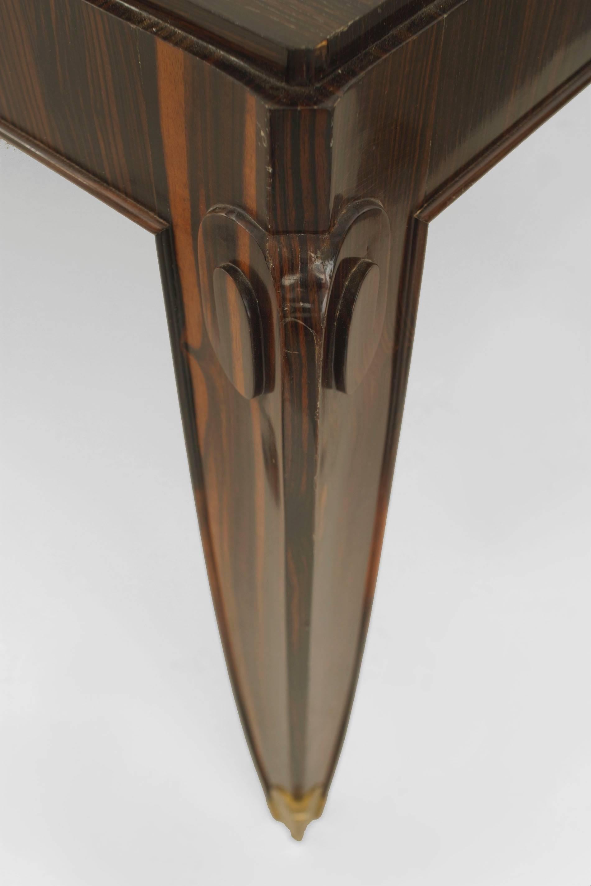 Table de salle à manger Art Déco française en bois de palissandre en vente 1
