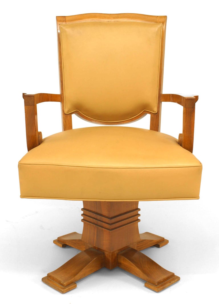 Art Deco Swivel Chair, By Jules Leleu For Sale at 1stdibs