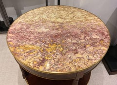 French Louis XVI Mahogany and Marble Table
