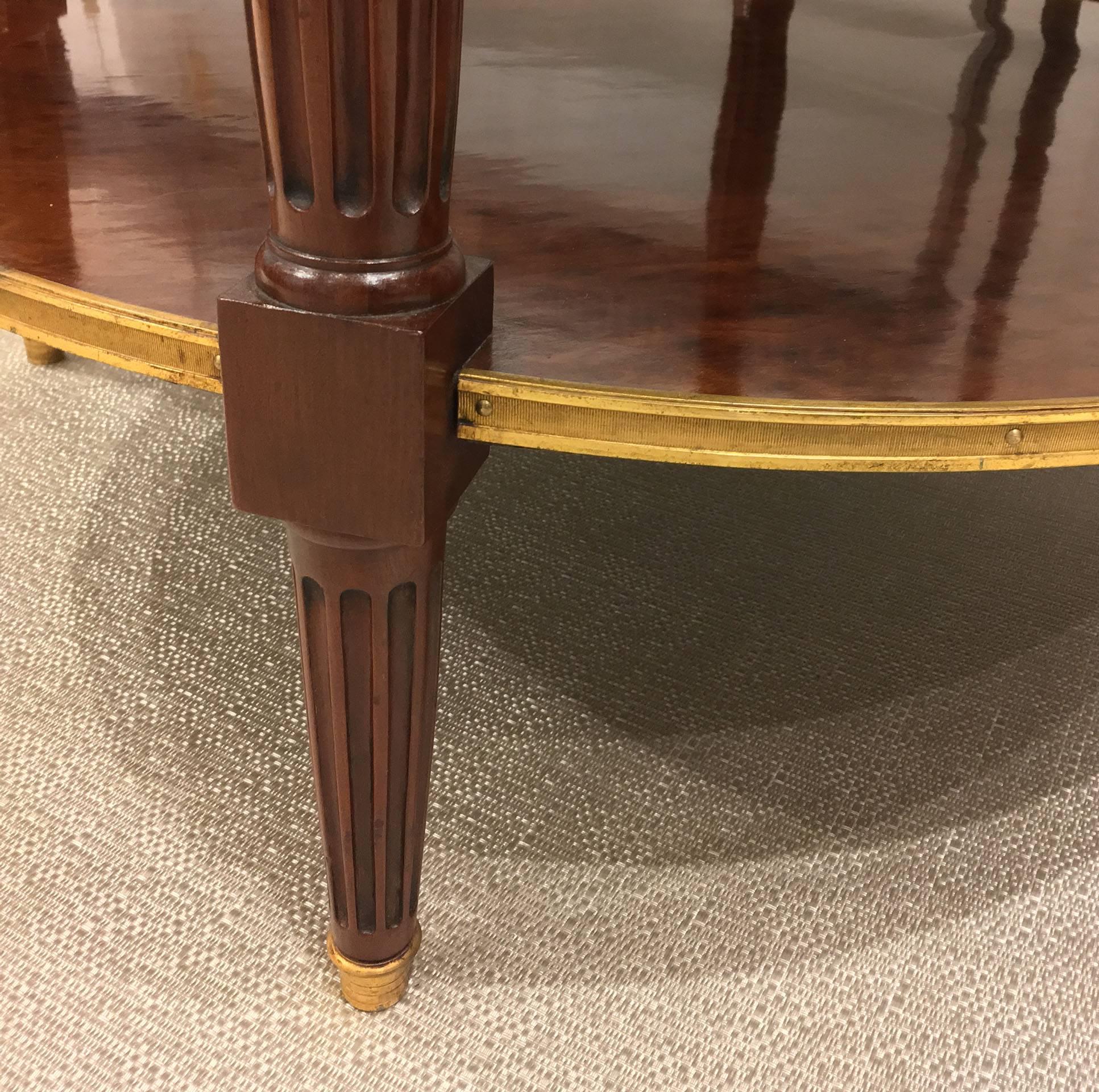 French Louis XVI Mahogany and Marble Table In Good Condition For Sale In New York, NY