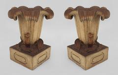 Pair of Outdoor English Victorian Terra Cotta Urns