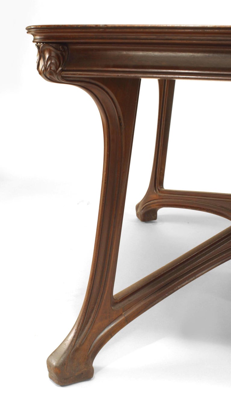 French Art Nouveau Two-Section Dining Table by Gaillard For Sale at 1stdibs