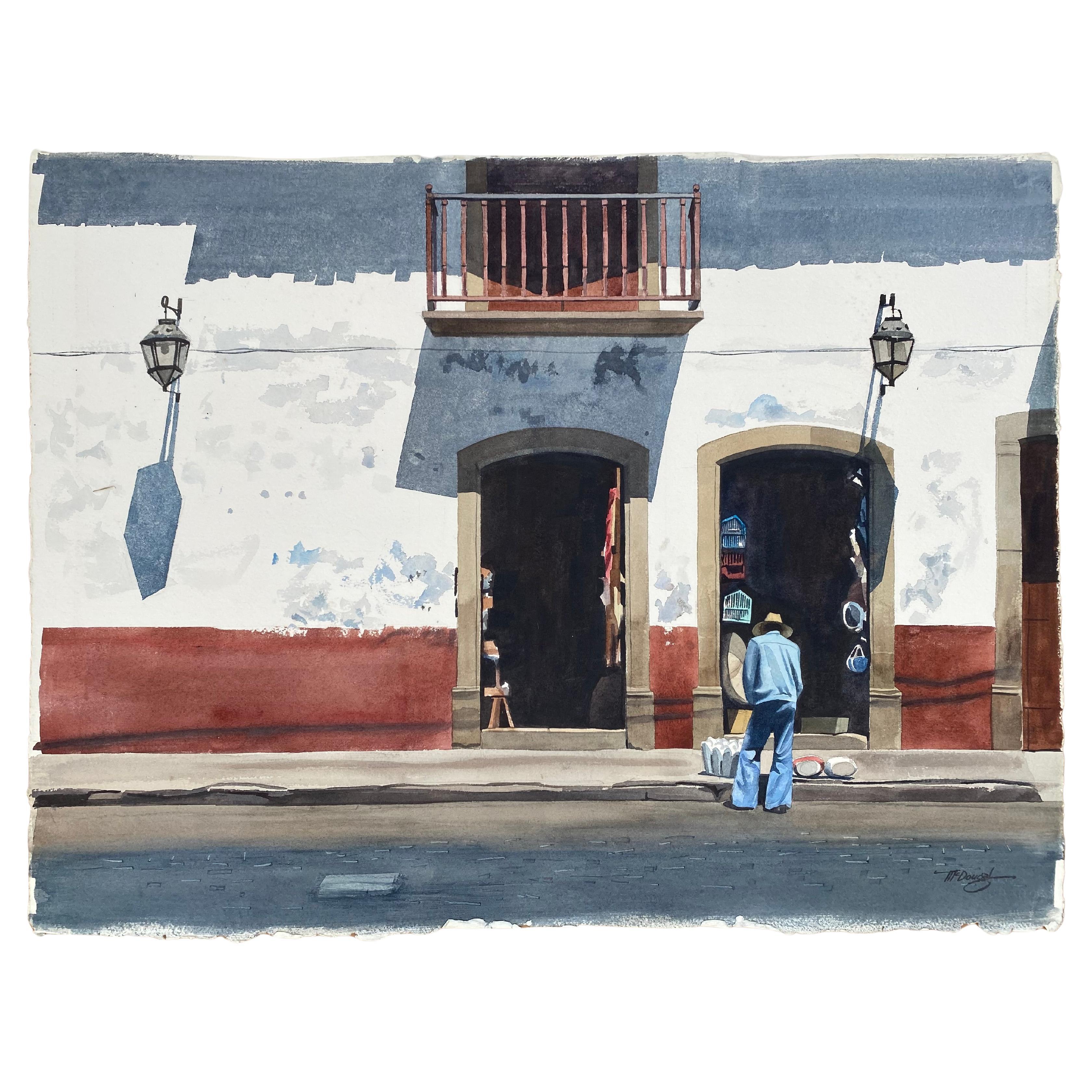Large Original Signed Watercolor by Ivan McDougal (1927-2005)
