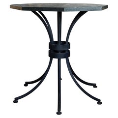 Cleo Baldon-Style Table with Octagonal Slate Top Bohemian Bistro Outdoor Patio