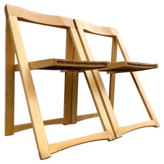 Pair Trieste Folding Chairs by Aldo Jacober For Alberto Bazzini