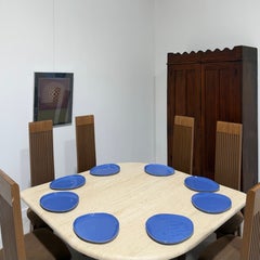 (11) Cerulean Blue Dinner Plates Wabi Sabi by Mud Studio (South Africa)