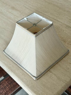 Stiffel Silk Handmade Lamp Shade in Soft Tan Dove Gray Traditional Transitional