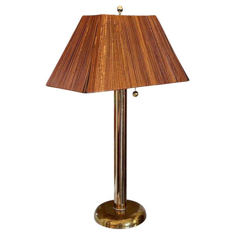 1stDibs Paavo Tynell-Style Split Reed Table Lamp Organic Modern Brass Scandinavian-Style