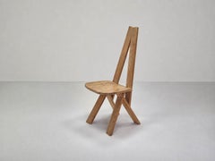 Model S45 Chlacc Wood Chair, Pierre Chapo, 1979