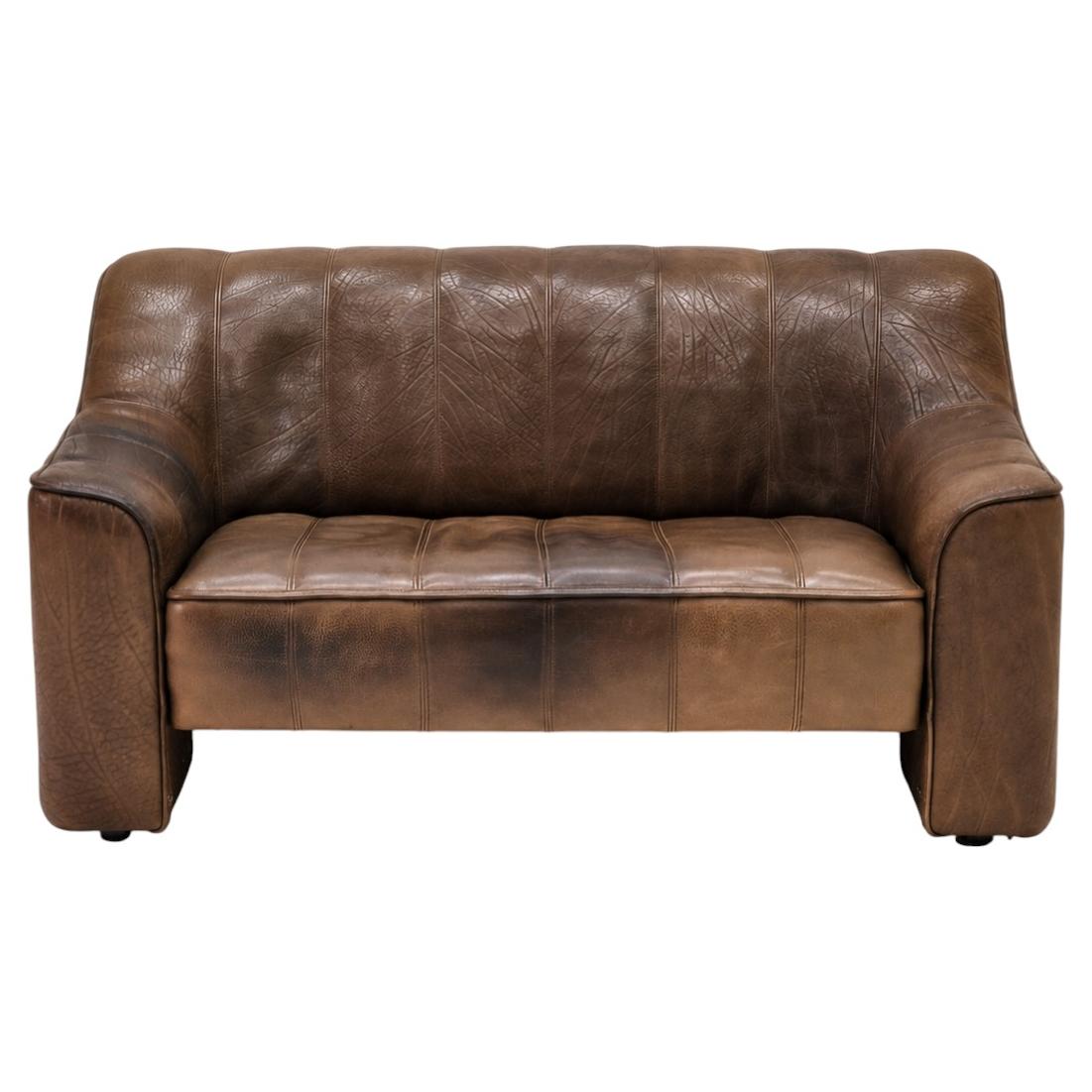 DS 44 Two Seater Sofa in Buffalo Brown Leather by De Sede