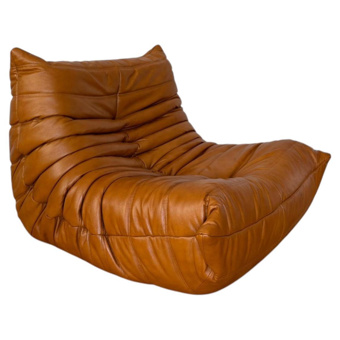 Lounge-Sessel „Togo Pine Leather“ von Michel Ducaroy für Ligne Roset