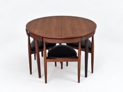 Roundette Teak Extendable Dining Set by Hans Olsen for Frem Røjle, Denmark 1960s
