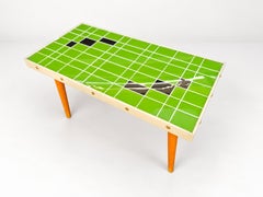Small Mid-Century Ceramic Tiled Coffee Table / Plant Stand, 1950s