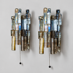 Kalmar Glas-Wandleuchten, 2er-Set, 1960er Jahre