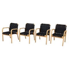 Model 45 Lounge Chairs by Alvar Aalto for Artek, 1970s, Set of 4